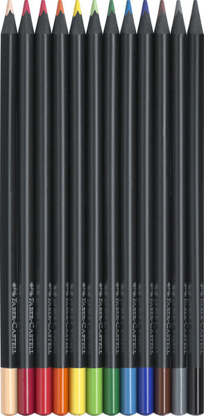 Faber Castell Faber Castell FC-116412 COLPLANTS Black Edition in Pouch 12 Pieces