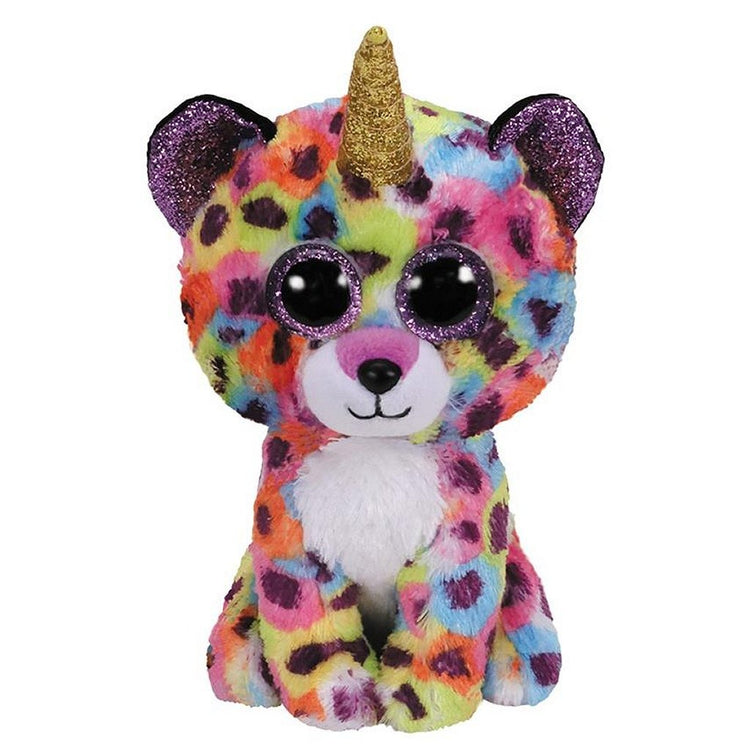 Ty ty beanie boo #039;s peluche licorne léopard giselle 15 cm