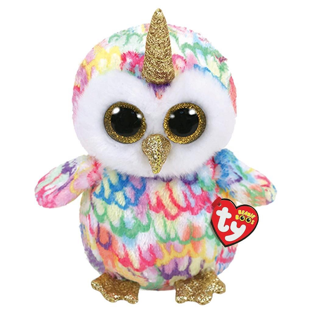 Ty ty beanie boo #039;s peluche hibou enchanté 24 cm