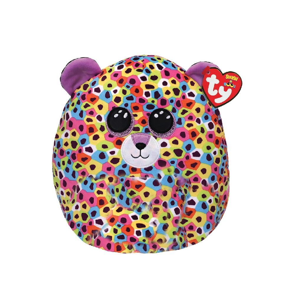 Ty ty squish a boo coussin coussin léopard giselle 23 cm