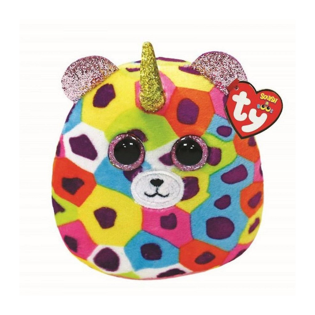 Ty ty squish a boo câlin coussin léopard giselle 8 cm