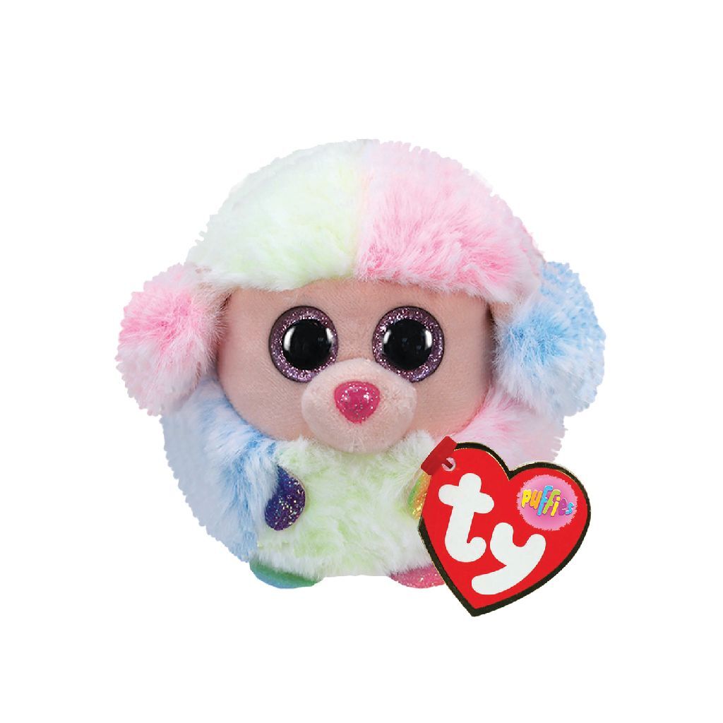 Ty ty puffes câlin caniche arc-en-ciel 8 cm