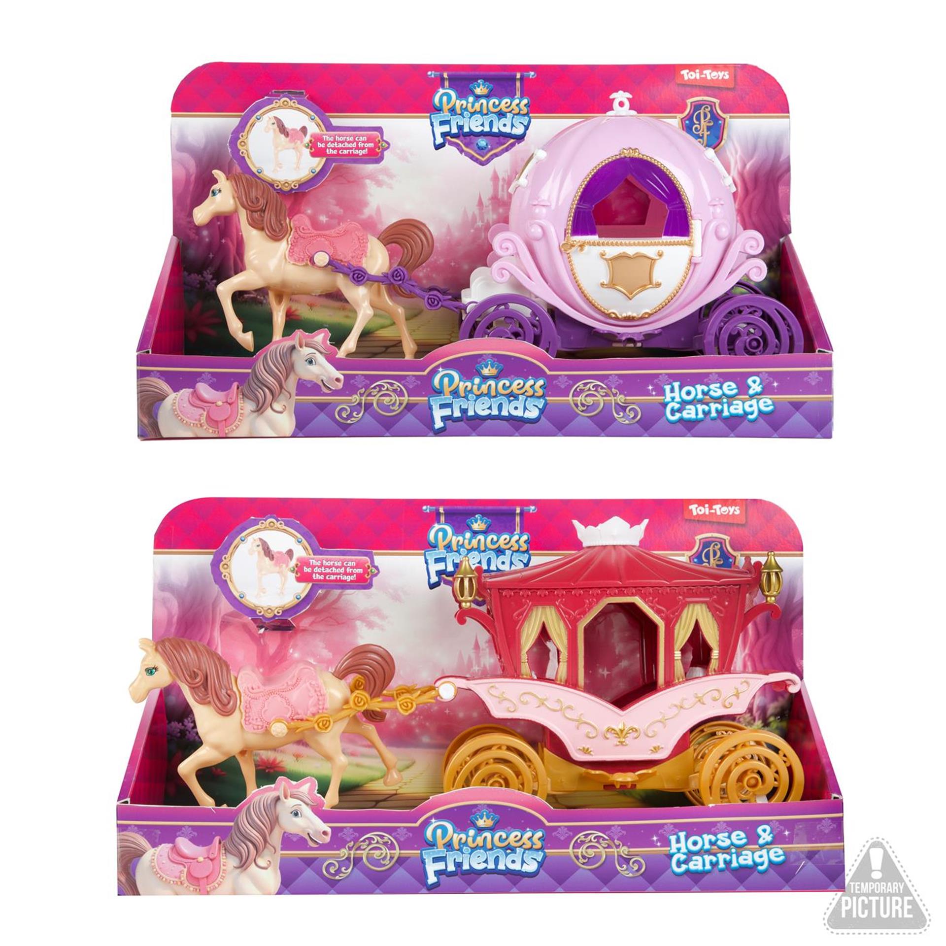 Cheval princesse Toi-toys avec calèche