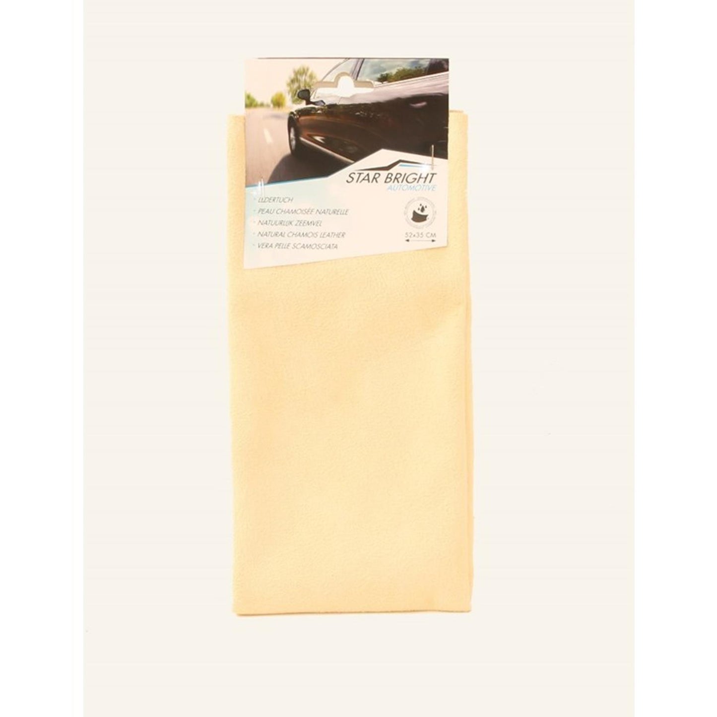 Drap de chamois naturel Starbright 52x35cm