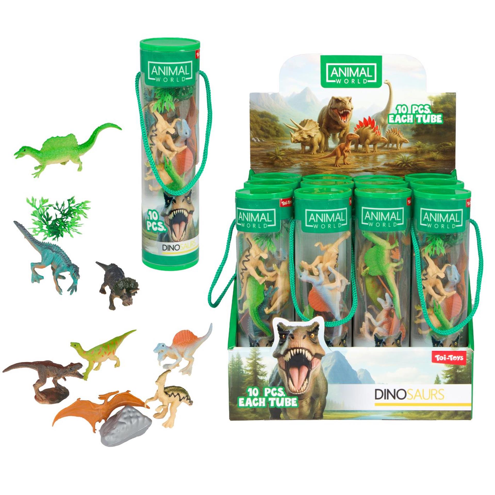 Ensemble de jeu dinosaure du monde animal de Toi-toys - 10 pièces.