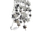 Decoris guirlande de perles étoile l270cm argent