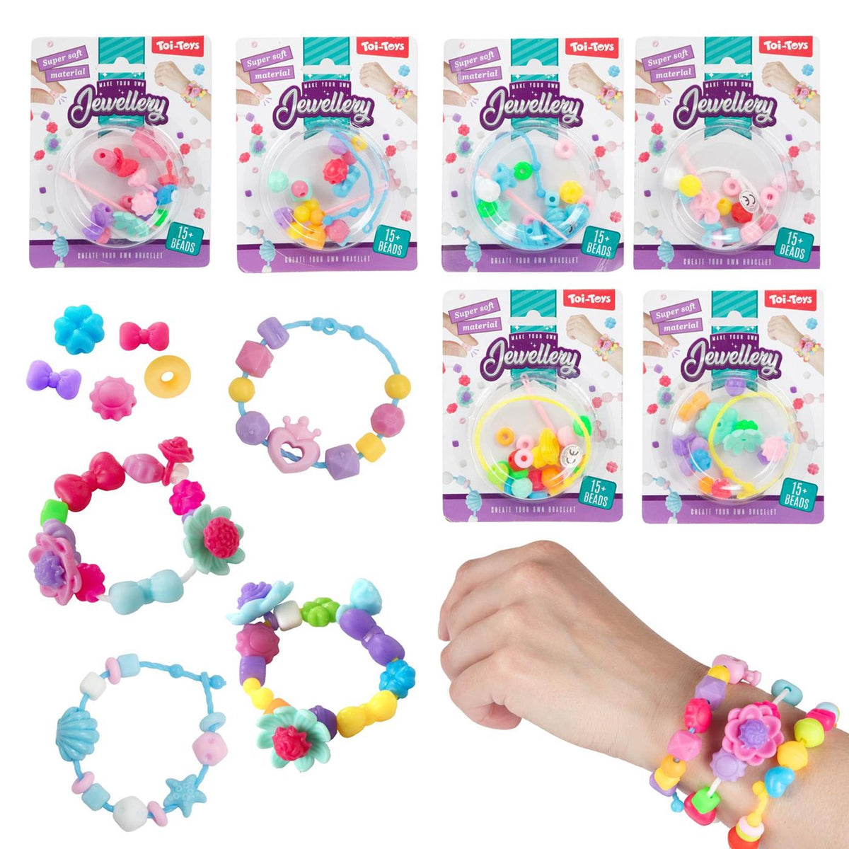 Réaliser un bracelet Toi-toys avec des perles souples - >15 perles