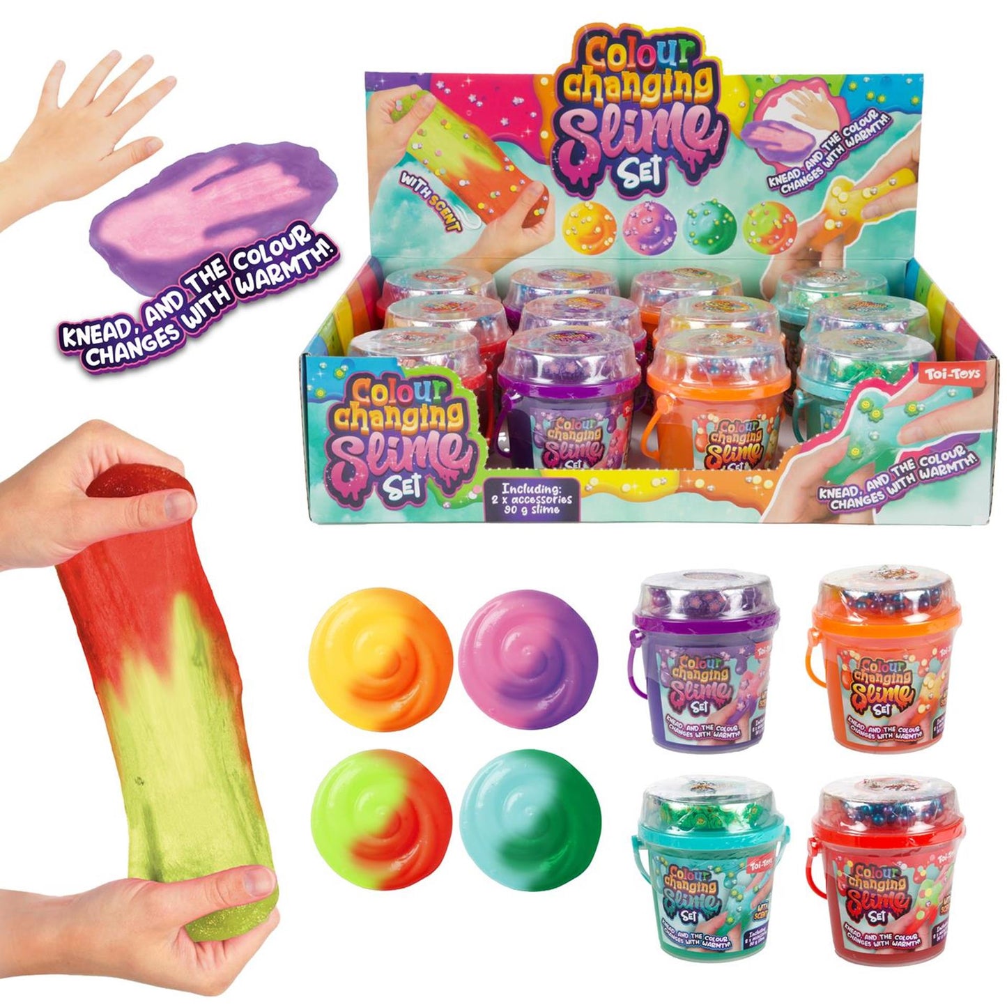 Toi-toys slime set s avec changement de couleur de parfum +acc
