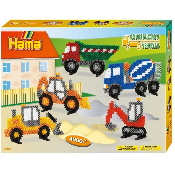 HAMA String Bead Set Work Vehicles, 4000st.