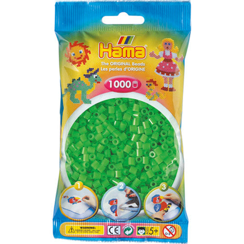 HAMA String Beads String perles 1000 pièces Green Fluor