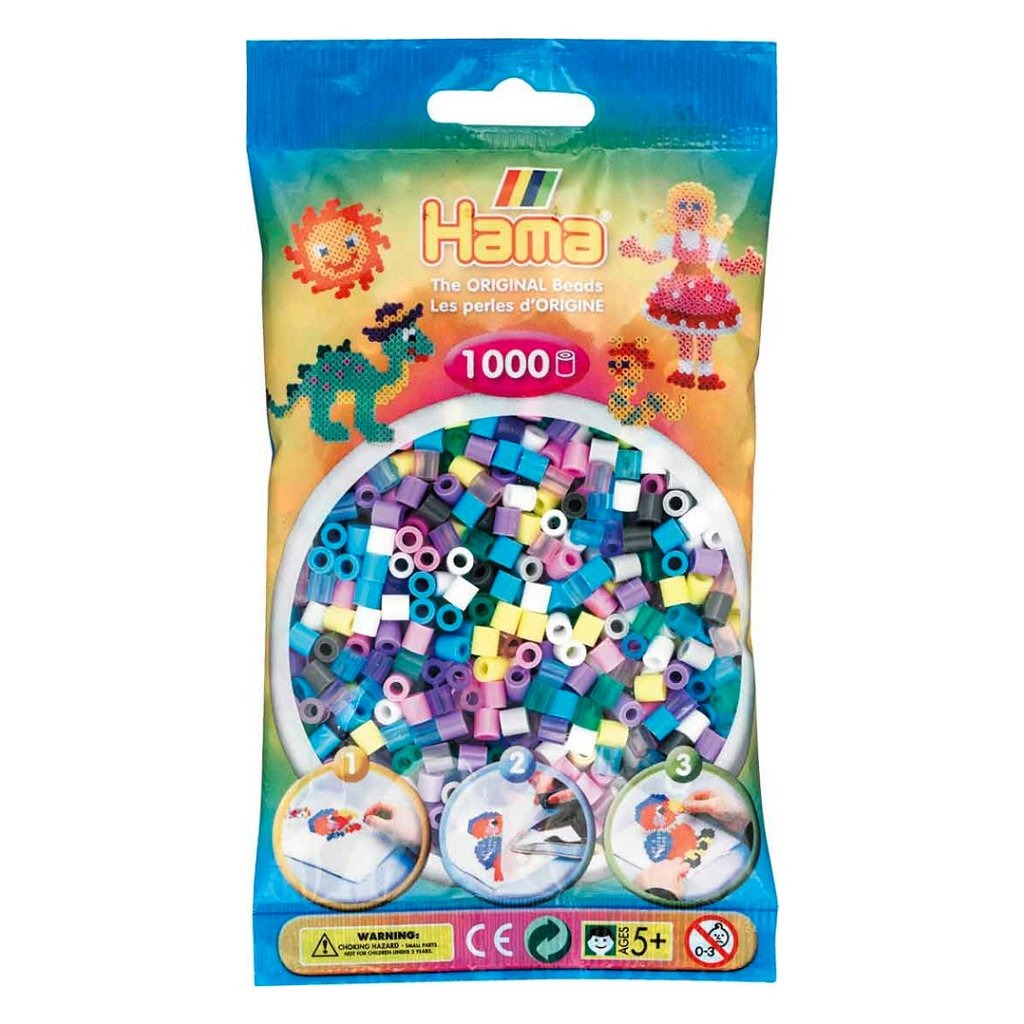 HAMA String Beads Pastel Mix (69), 1000st.