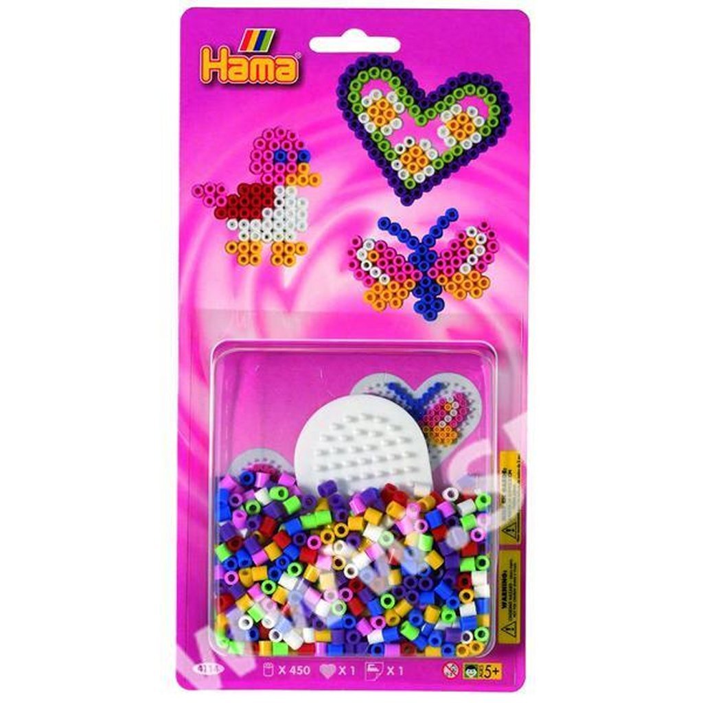 HAMA Iron Perles Perles de fer Vogel Hart Vlinder 450 pièces