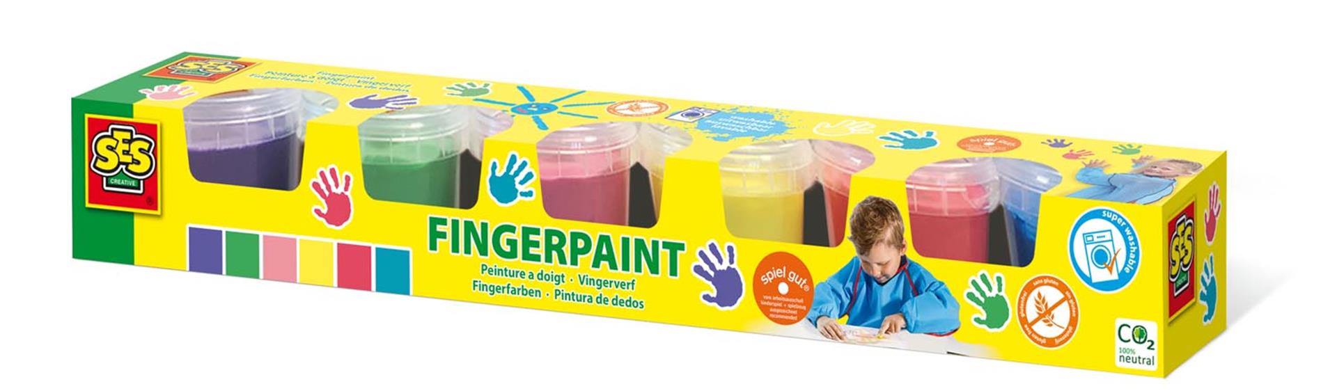 Peinture à doigt SES, 6 couleurs