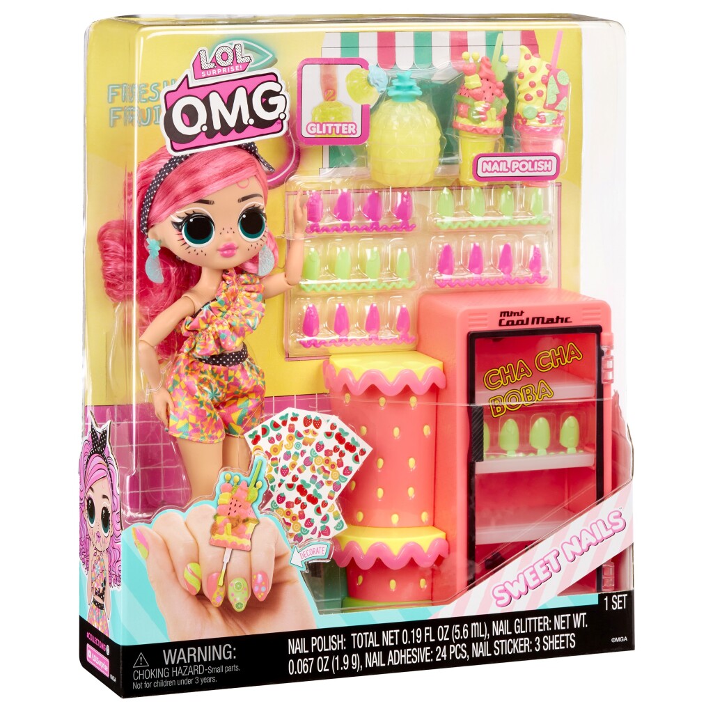 Surprise du divertissement MGA! OH MON DIEU. Ongles sucrés rosky pops f