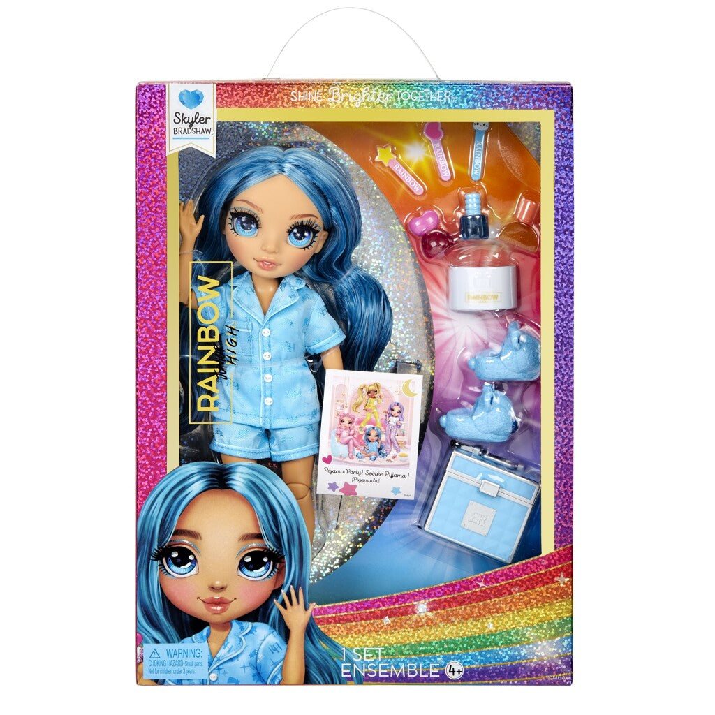 MGA Entertainment Rainbow High Junior High Pajamaparty-Modepop Sky