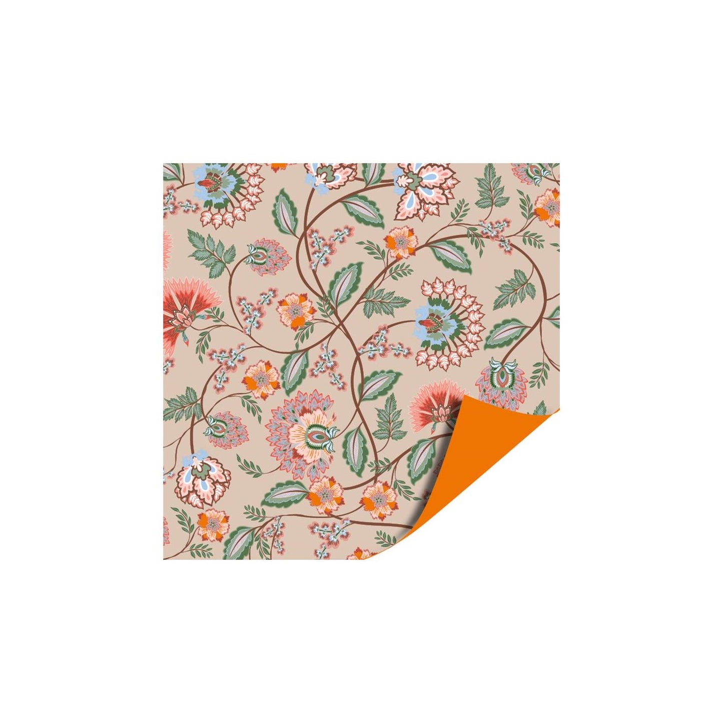 Rouleau de comptoir de plan de caisse 50cm 100m boho bloom orange