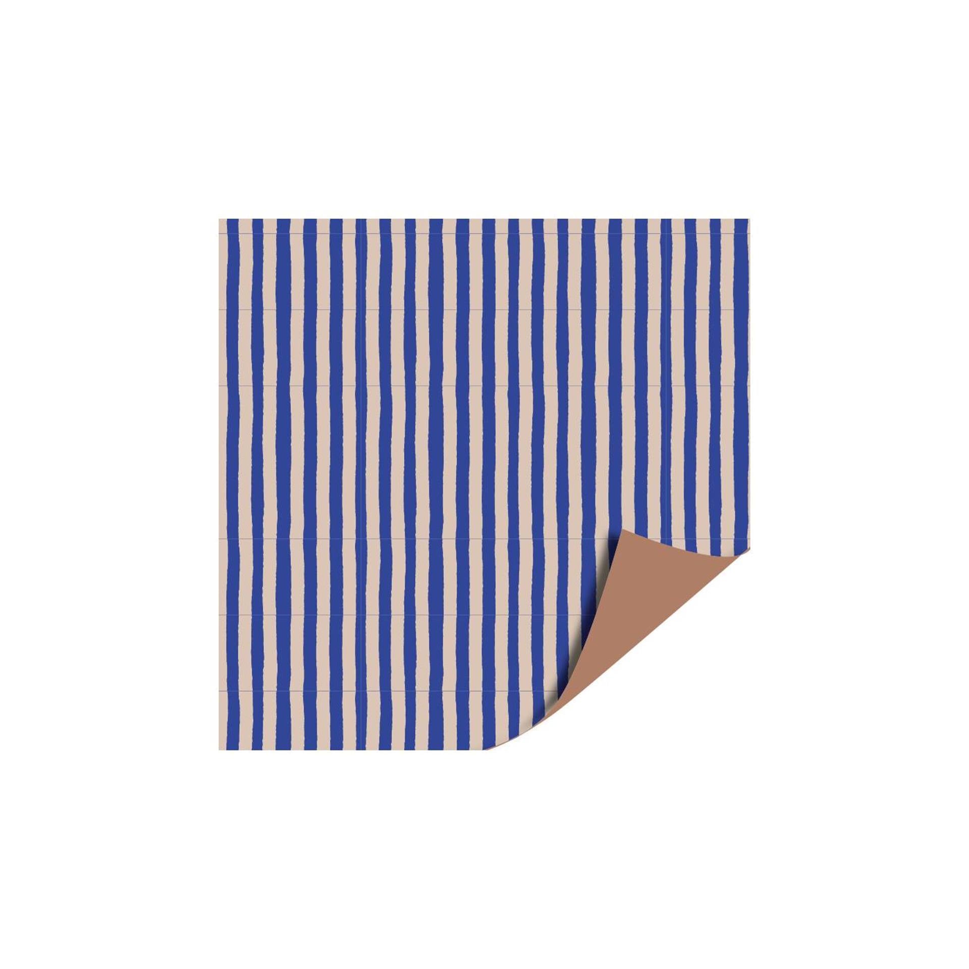 Rouleau de comptoir de plan de caisse 30cm 100m rayure bleu beige