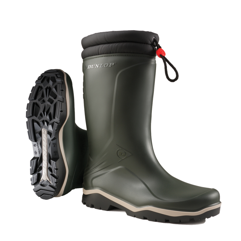 Dunlop k486061 botte d'hiver doublée blizzard pvc vert - taille 43 - 15.032.073.43