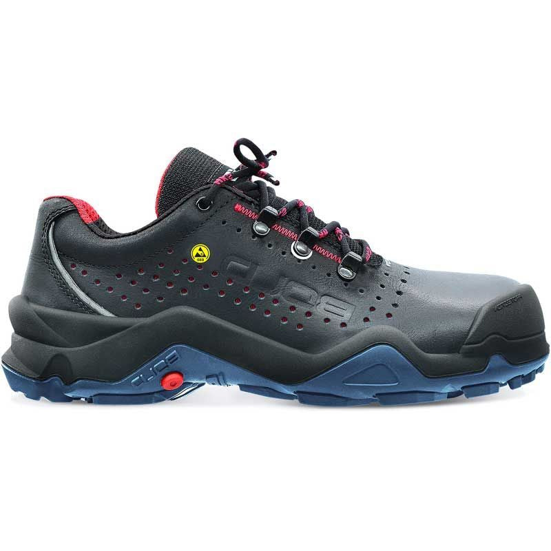 Hks chaussure de travail alfa 1 wtp perforé bas s1p esd | noir bleu | taille 48 - 00.162.019.48