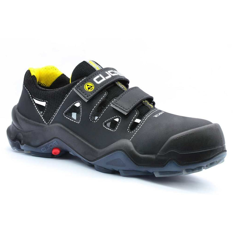 Hks sandale elba 1 vtp sans métal s1p esd | noir jaune | taille 39 - 00.162.033.39