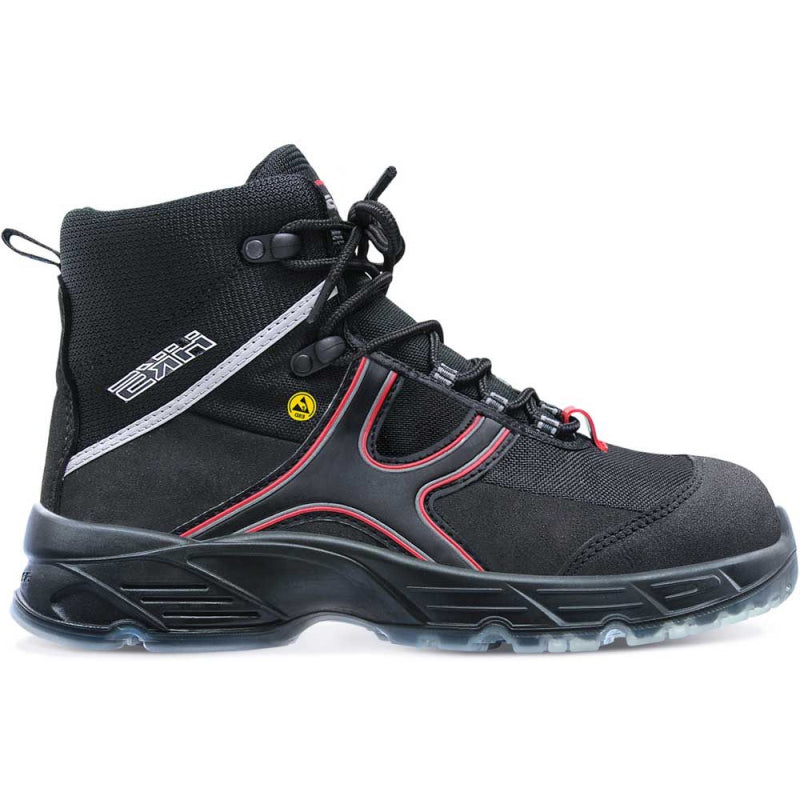 Hks chaussure de travail k5 ca haute s3 | noir rouge | taille 46 - 00.162.053.46