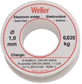 Fil à souder Weller 25gr 1mm noyau résine el60 40