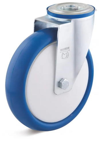 Roulette pivotante Torwegge pu ø100 plastique fixation par boulon