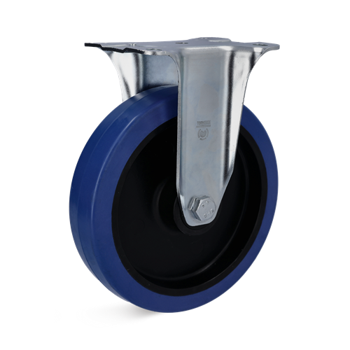 Torwegge roulette fixe caoutchouc bleu ø125 plastique