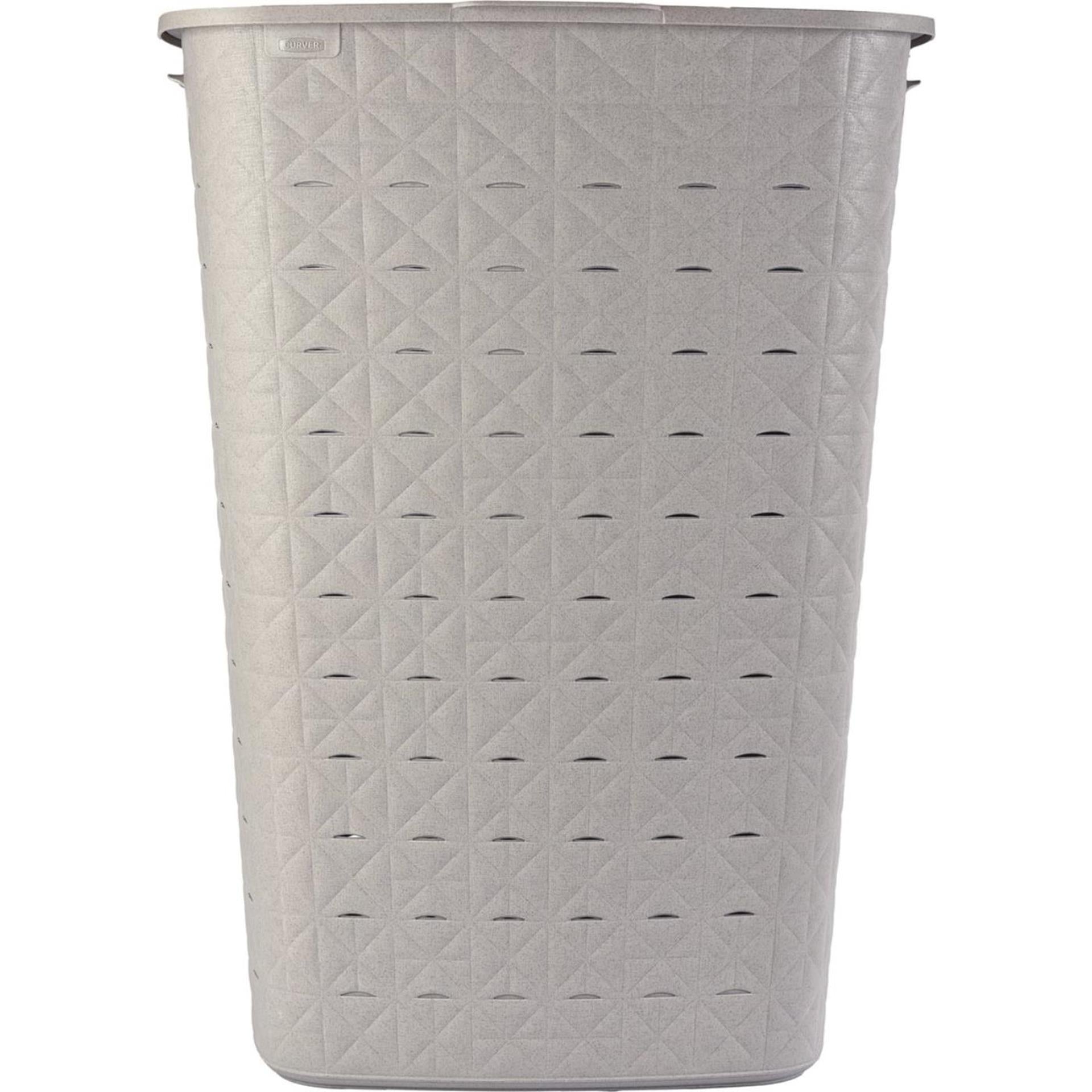 Boîte à linge Curver softex avec couvercle taupe