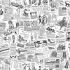North Wall Homestyle Wallpaper papiers noir et blanc