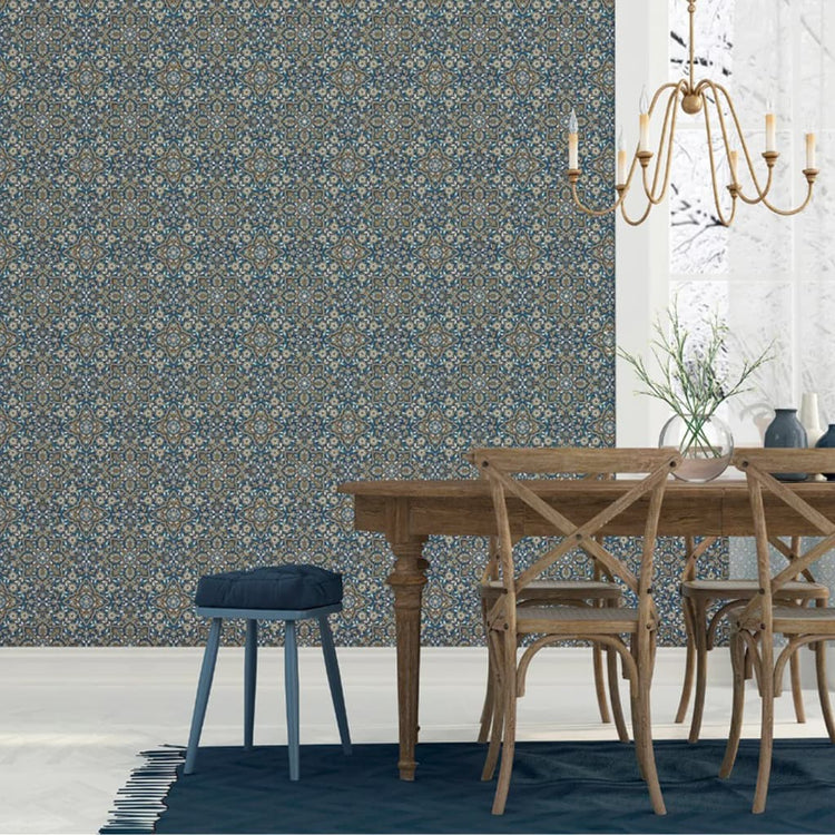 Fond d'écran Homestyle North Wall Tiles portugais marron et bleu