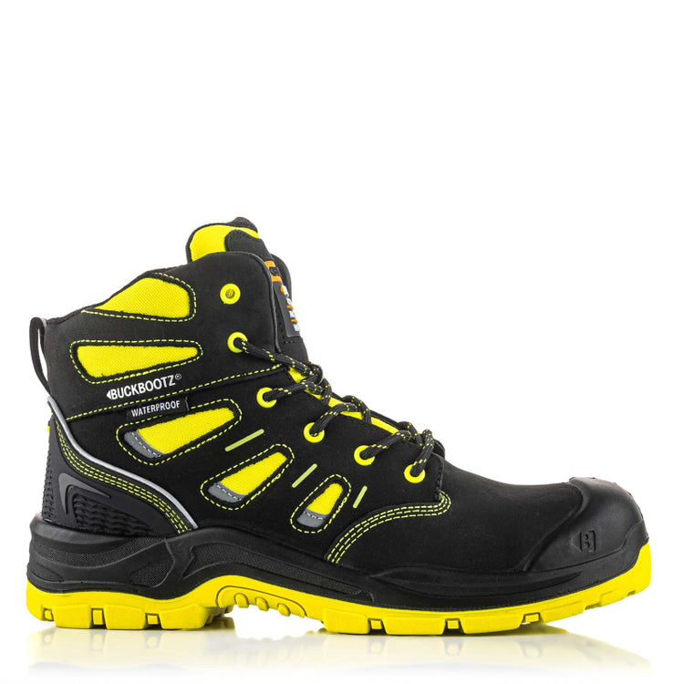 Chaussure de travail Buckbootz bviz2 haute s3 + kn | noir orange bviz2or | taille 46 - 00.176.084.46