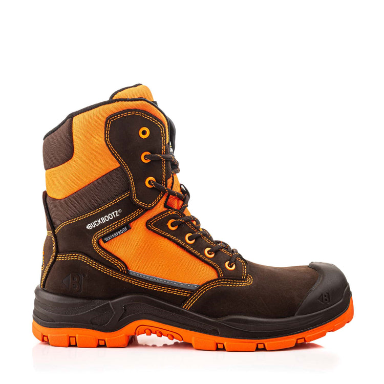 Chaussure de travail Buckbootz bviz1 haute s3 + kn | noir orange bviz1or | taille - 00.176.086.46