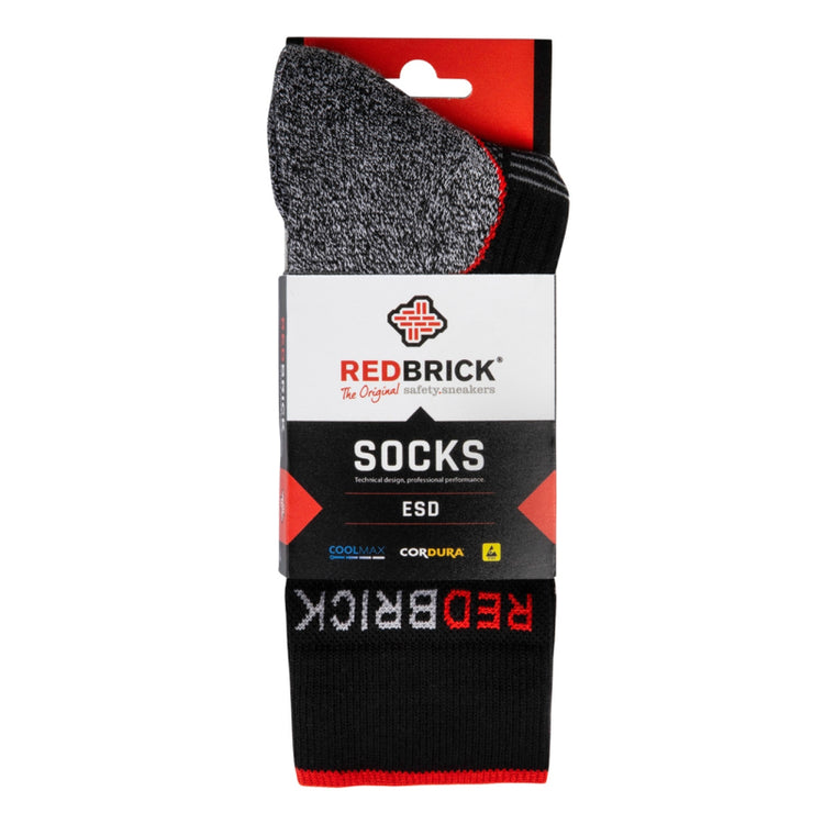 Chaussettes esd brique rouge 25102 | gris noir | taille 50 - 00.083.020.47