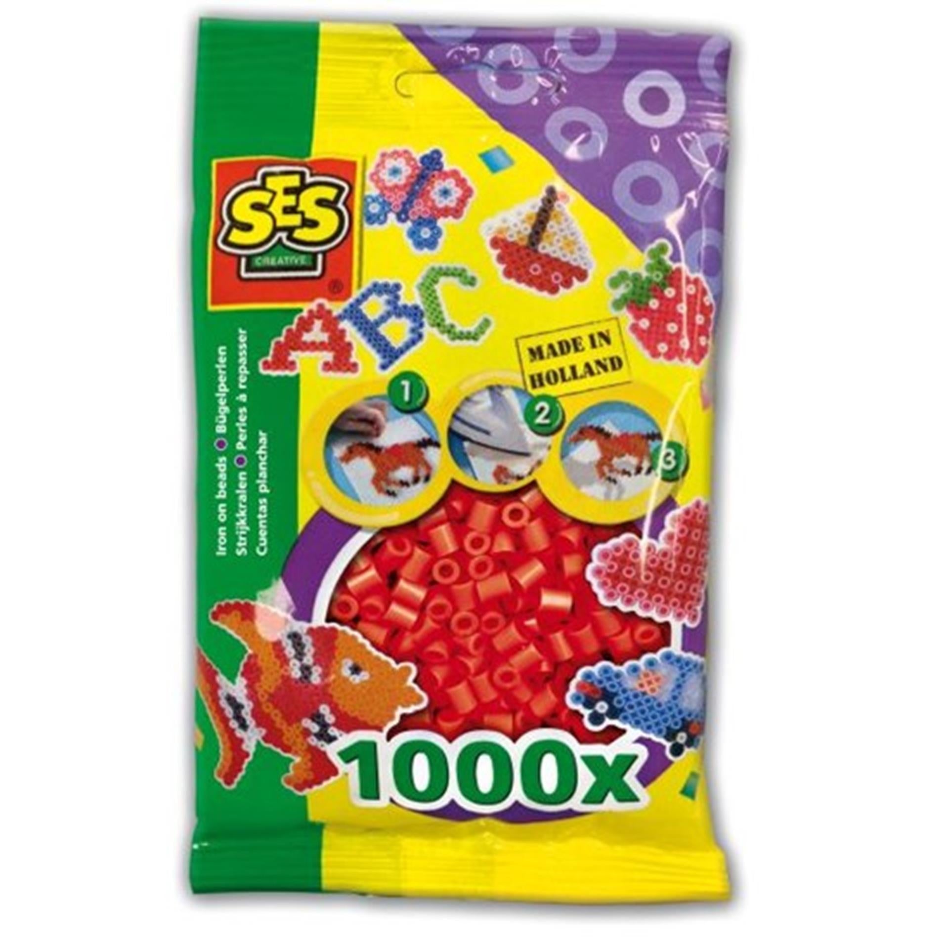 SES Perles de fer - rouge, 1000st.