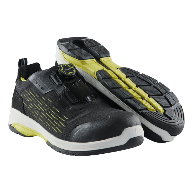 Chaussure de sécurité pour berceau Blåkläder 2442 | noir jaune haute visibilité | taille 46 - 7330509826096