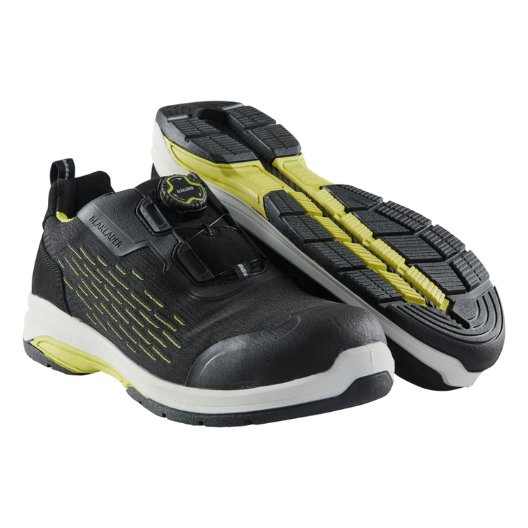 Chaussure de sécurité pour berceau Blåkläder 2442 | noir jaune haute visibilité | taille 35 - 7330509825983