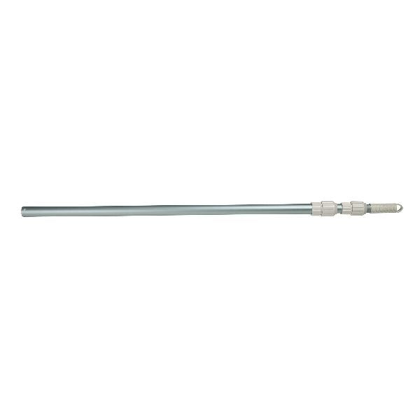 manche télescopique extensible 239 cm argent bleu