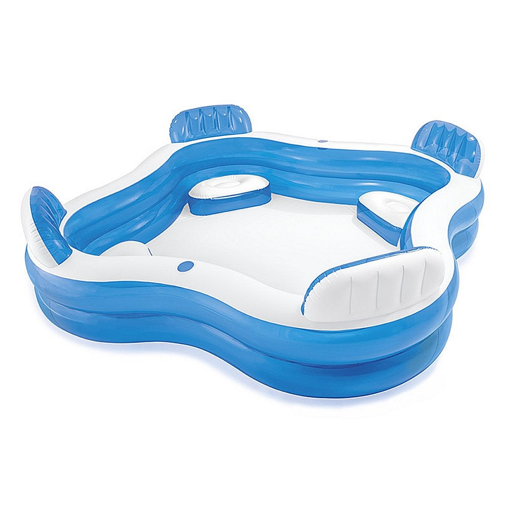 Piscine gonflable intex avec des chaises gonflables