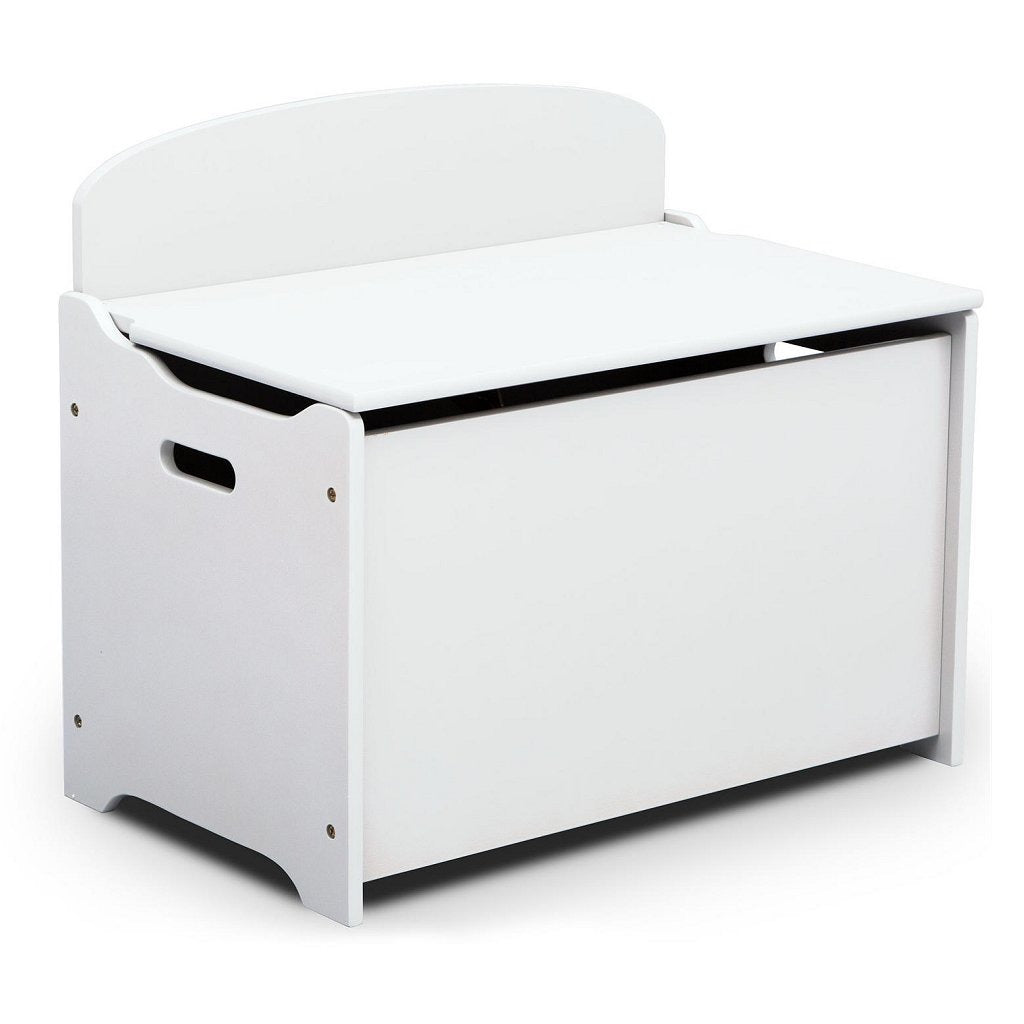 Delta Children Children TB83460GN-130GN-130 Boîte de rangement en bois avec dossier blanc