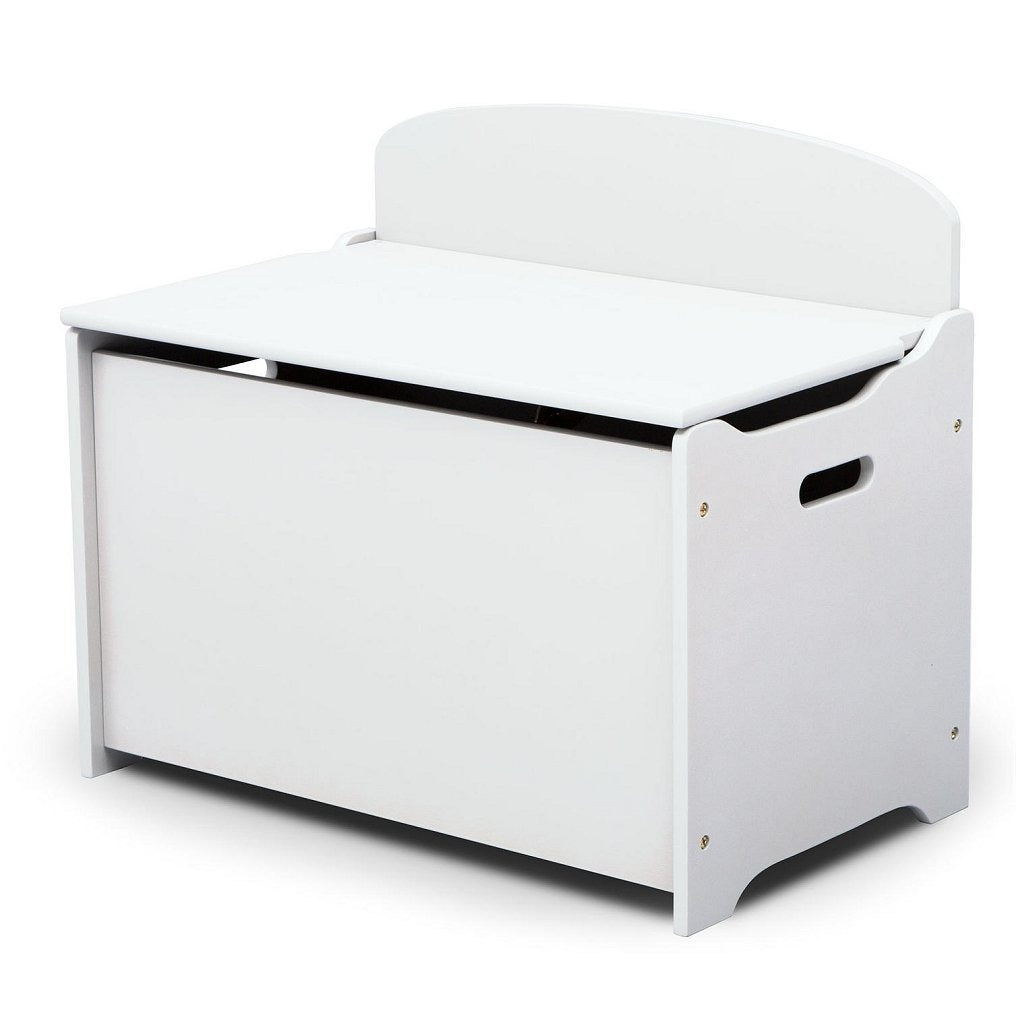 Delta Children Children TB83460GN-130GN-130 Boîte de rangement en bois avec dossier blanc