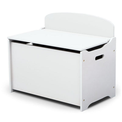 Delta Children Children TB83460GN-130GN-130 Boîte de rangement en bois avec dossier blanc