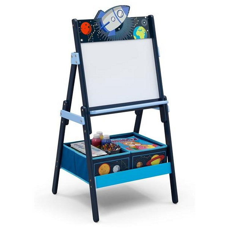 Delta Children Space Adventures TE87544SA Blanc magnétique en bois + espace de rangement