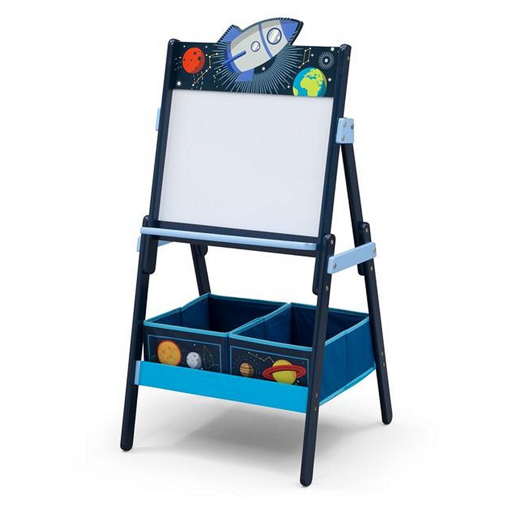 Delta Children Space Adventures TE87544SA Blanc magnétique en bois + espace de rangement