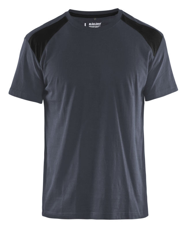 T-shirt bicolore Blåkläder 33791042 | gris foncé noir | taille 4xl - 7330509604489