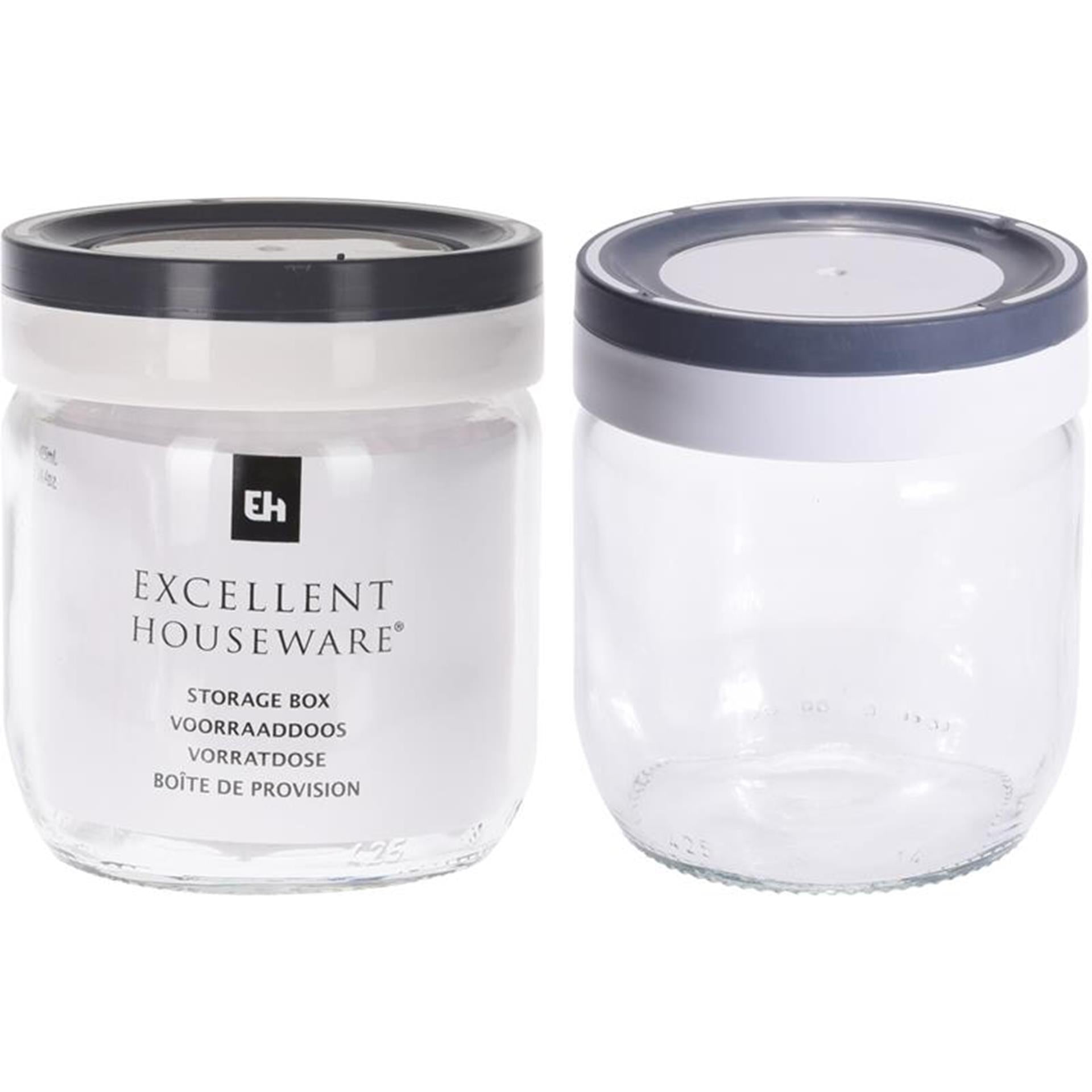 Excellent pot de rangement d'articles ménagers en verre 425ml