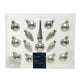 Decoris Set de boules de Noël mini verre argent 15 pièces