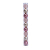Decoris Boules de Noël 3cm 9 pièces verre rose champa