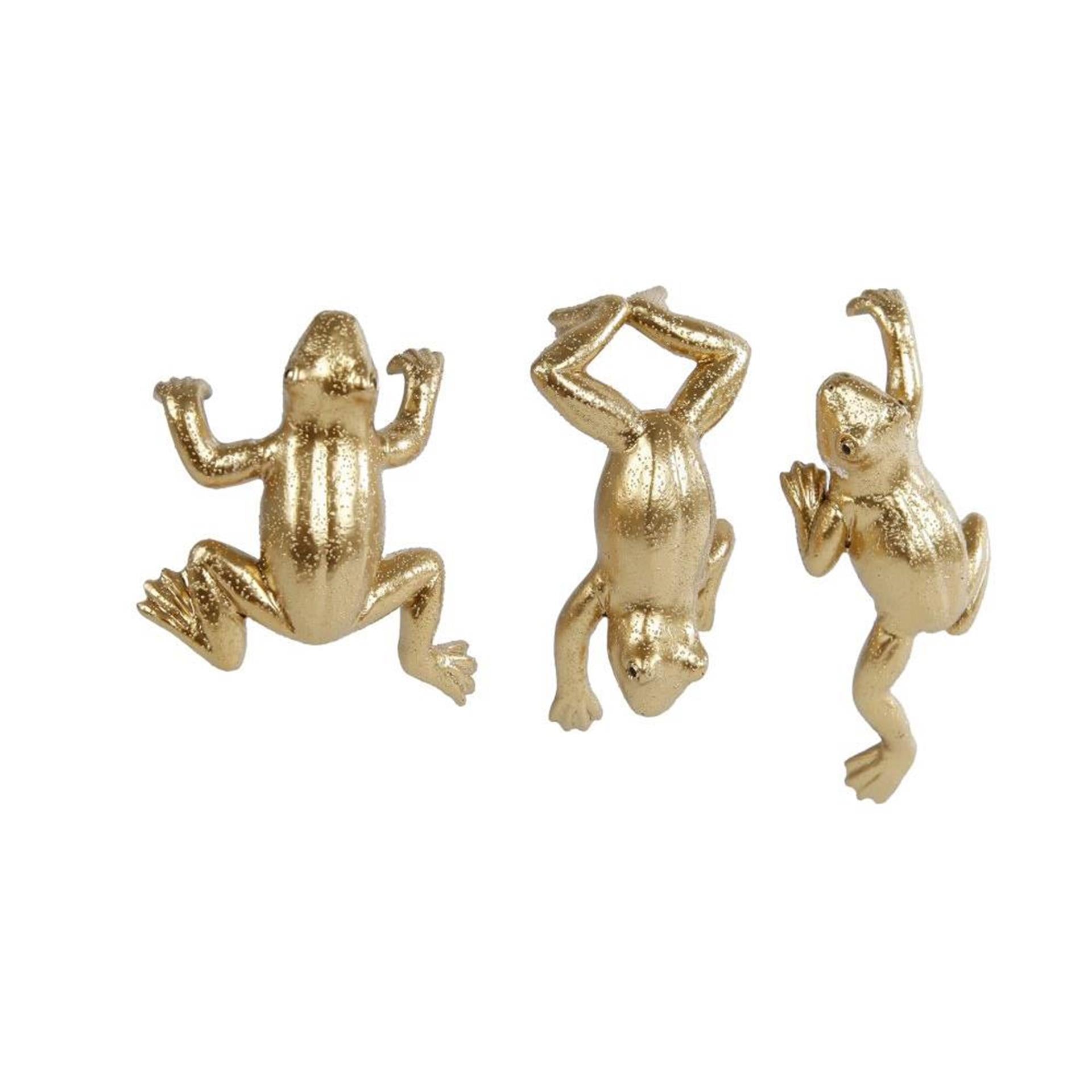Cozydecor statue grenouille polystone 6,5x8cm or