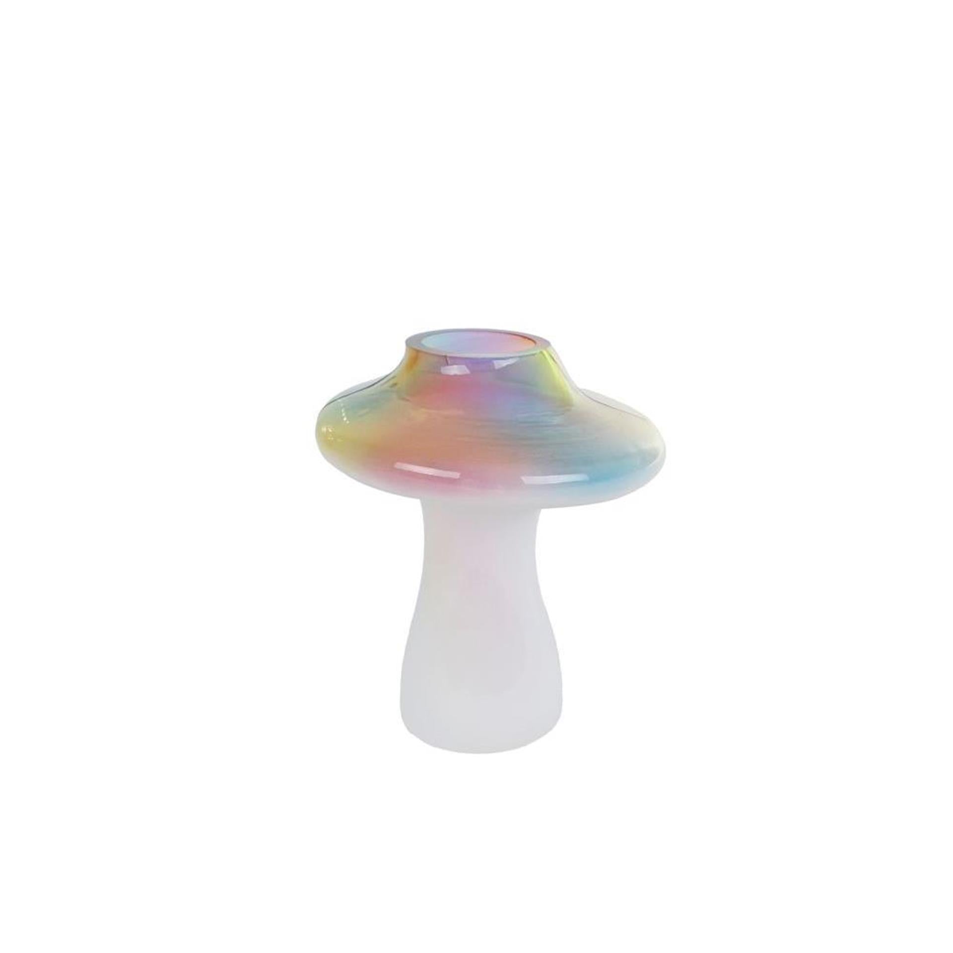 Cozydecor image vase champignon arc-en-ciel s verre